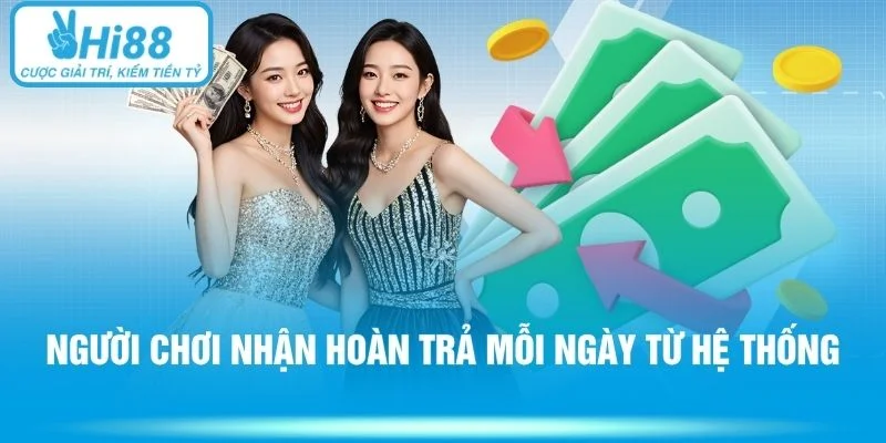 Người chơi nhận hoàn trả mỗi ngày từ hệ thống
